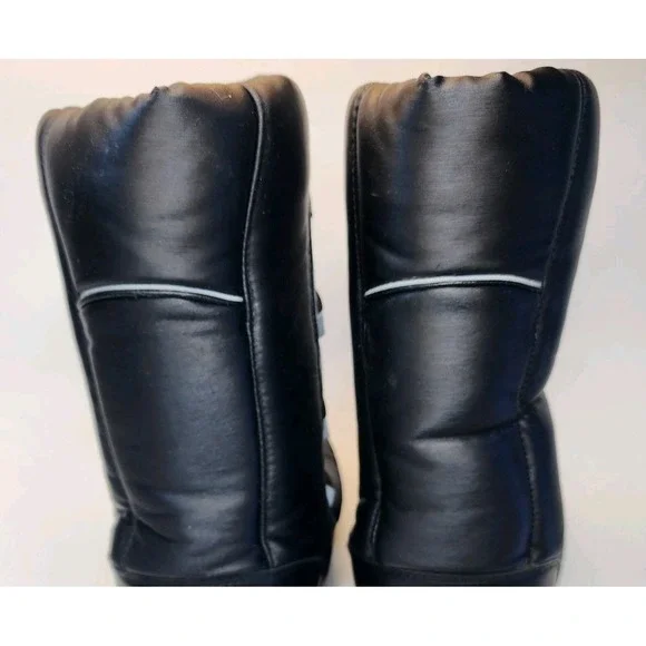 Womens Size 10 Khombu Alpine Puffer Fur Lined Snow Boots Black - Picture 7 of 9